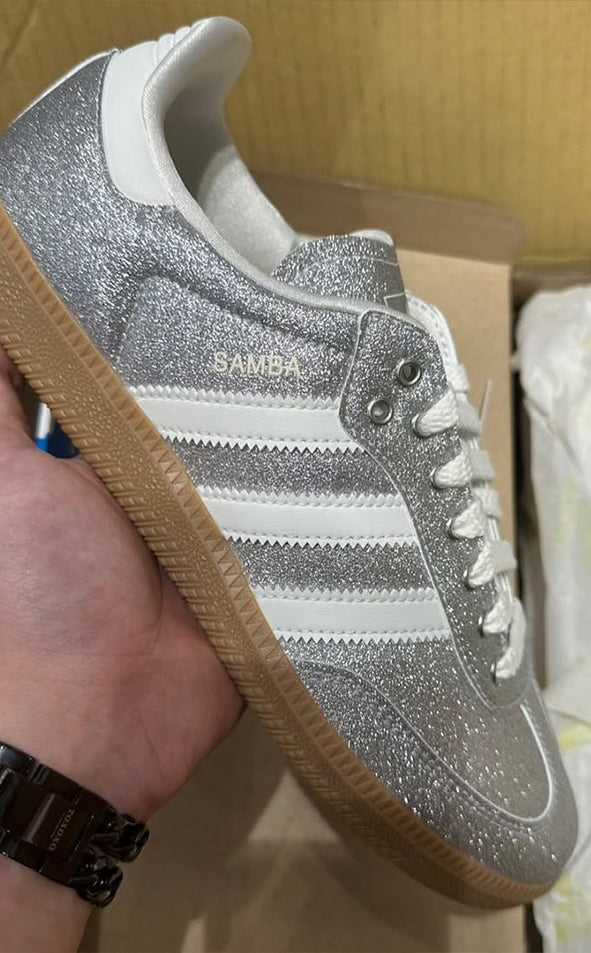 Adidas Sambas Glitter Silver
