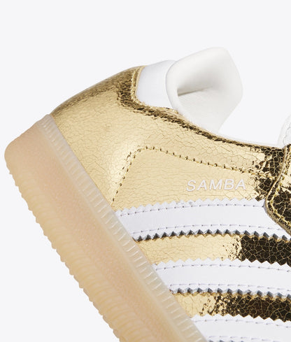 ADIDAS SAMBA GOLD METALLIC/WHITE-CORE WHITE