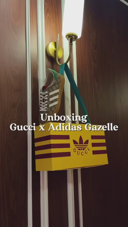 Adidas x Gucci Gazelle 'Beige GG Monogram