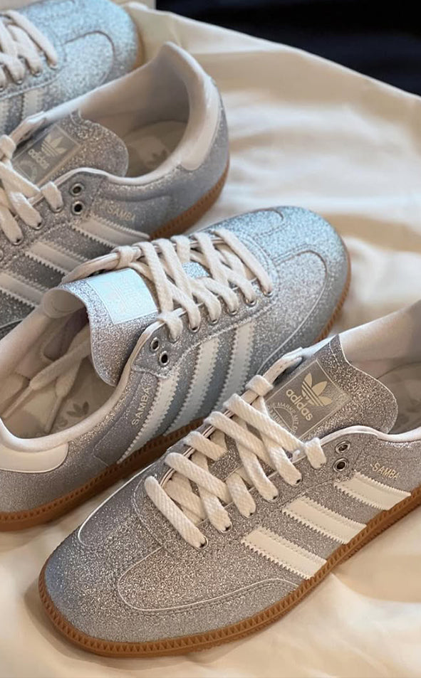 Adidas Sambas Glitter Silver