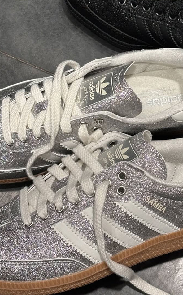 Adidas Sambas Glitter Silver