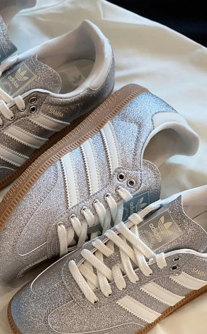 Adidas Sambas Glitter Silver